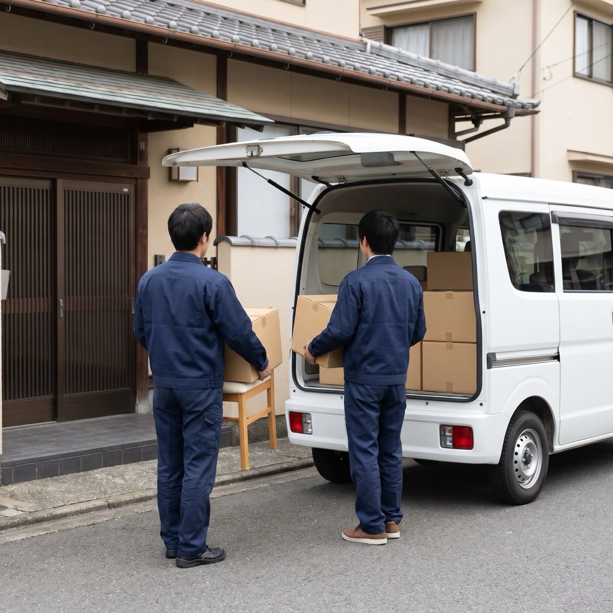 不用品回収 お品を運び出すスタッフ